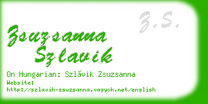zsuzsanna szlavik business card